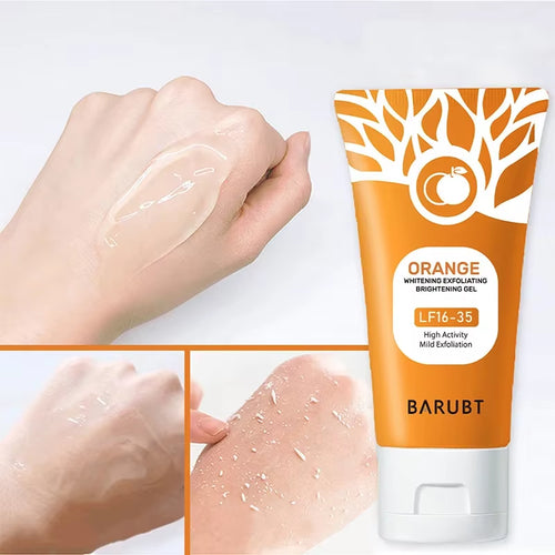 50G Orange Exfoliating Gel for Facial Body Gentle Orange Facial Scrub Body Cleansing Gel Dead Skin Remover Scrub Skin Cleaning
