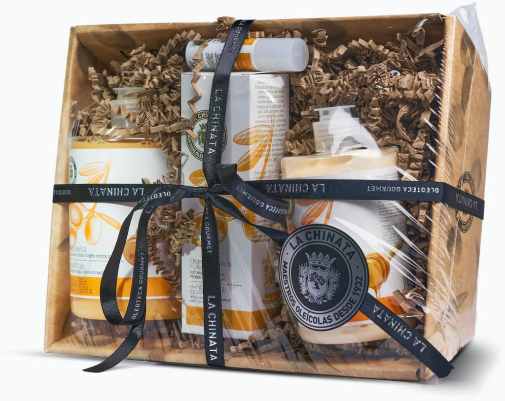 Cesta Cosmética La Chinata Miel Y Mini Colonias Variadas. Regalos Originales Para Mujer En Cumpleaños, Madres, Hermanas, Novias Un Práctico Regalo Que Encantara.