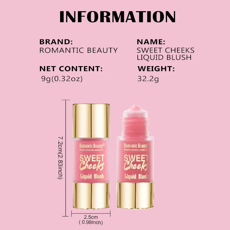 Liquid Blush Multi-color Matte Blush Liquid Long-lasting Easy to Apply Makeup Pinkish Color Brightening Natural Cosmetics