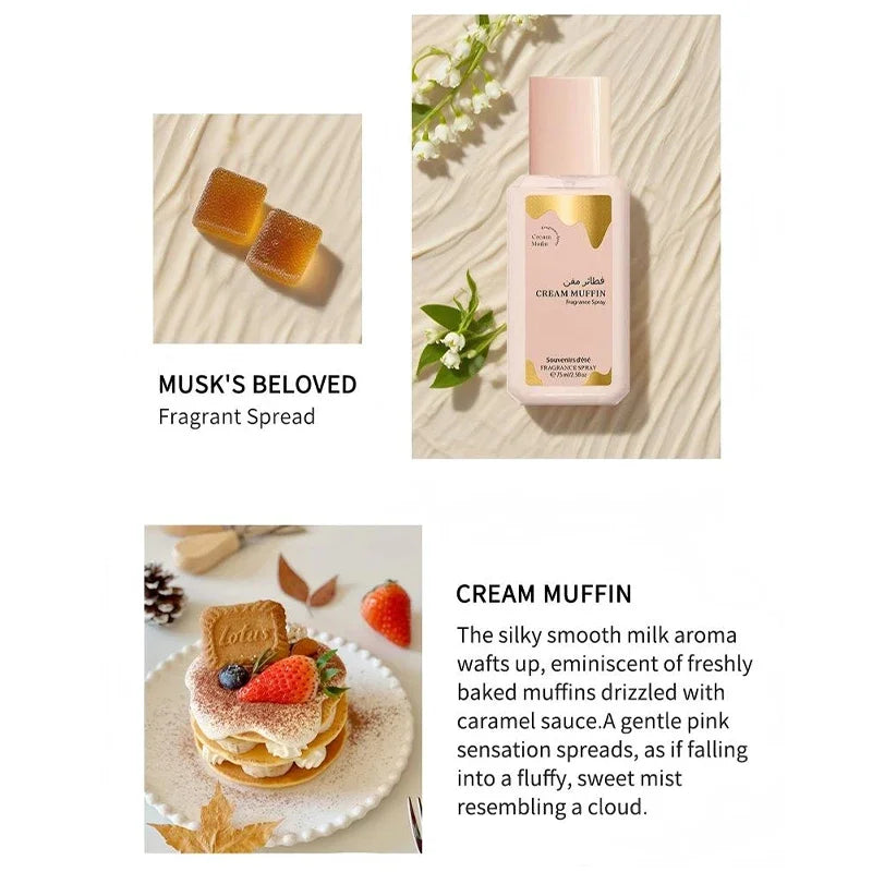 Aroma De caramelo fragancia para mujer Spray duradero caramelo Natural Chocolate y crema panqueque Gourmet Eau De Toilette Perfume Unisex