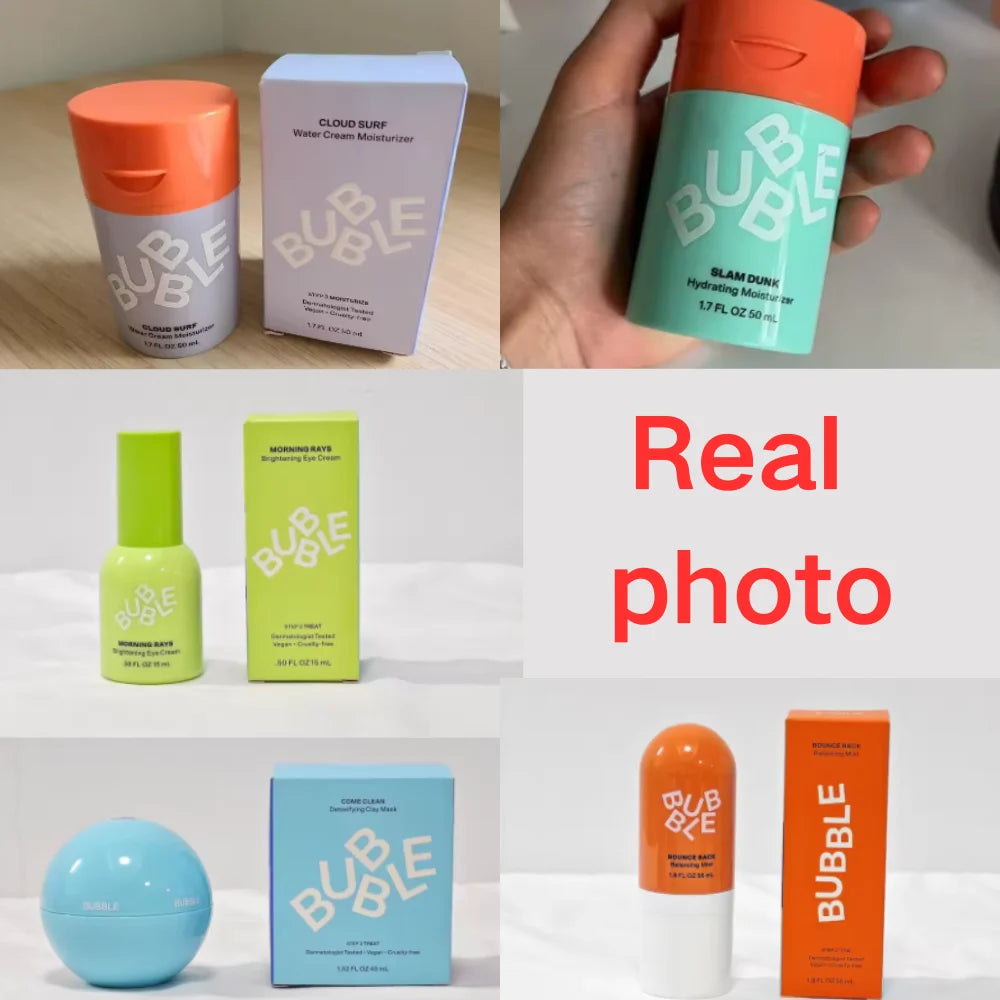 Crema facial hidratante de burbujas, gel hidratante con niacinamida para mejorar la textura de la piel y el brillo, crema para ojos, cuidado diario de la piel