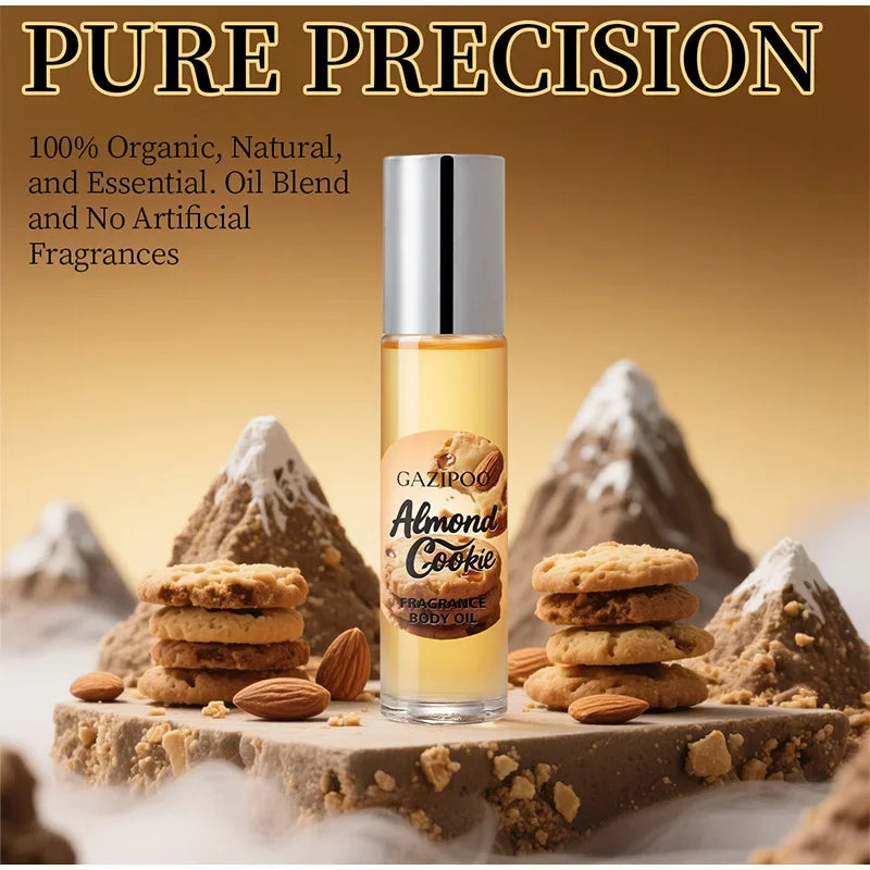 Perfume De aceite esencial Roll-on Gourmet, vainilla, coco, palomitas De maíz, leche, galletas, crema, melocotón, avena, almendra, agua fresca De Toilette, 10ml