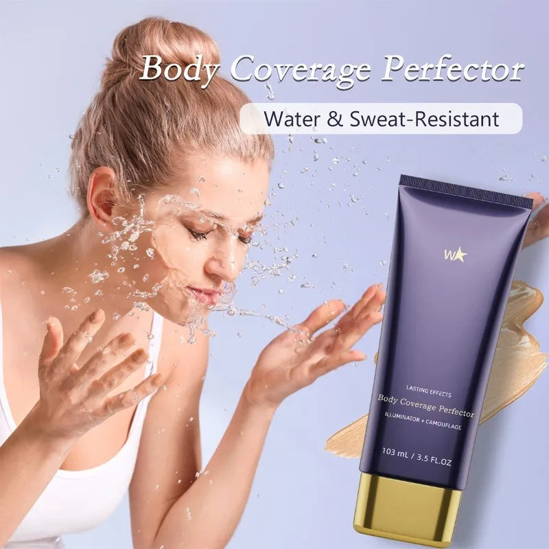 Perfector de cobertura corporal de belleza: maquillaje corporal y piernas resistente al agua, corrector para cicatrices, manchas, venas, tatuajes y más mezcla de cosméticos