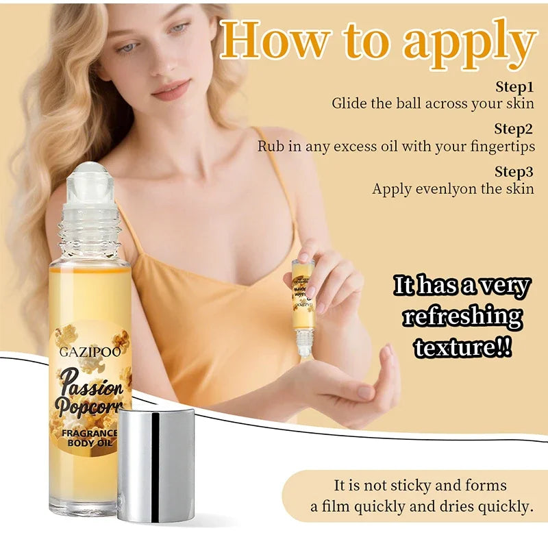 Perfume De aceite esencial Roll-on Gourmet, vainilla, coco, palomitas De maíz, leche, galletas, crema, melocotón, avena, almendra, agua fresca De Toilette, 10ml