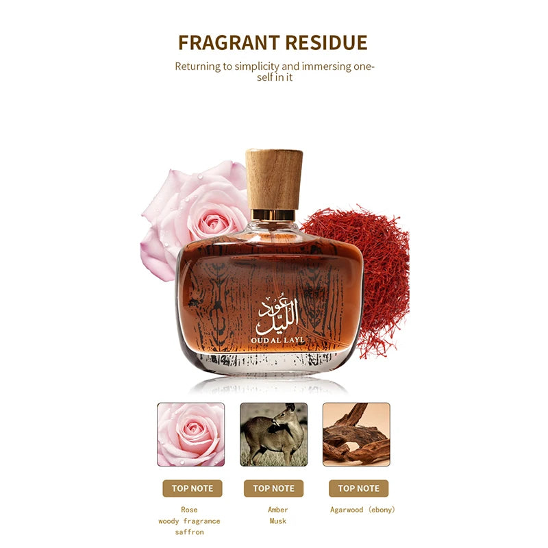 Aceite de perfume árabe para mujer, sándalo exótico y aroma oriental, fragancia fuerte de larga duración misterioso Oriente Medio 100 ml