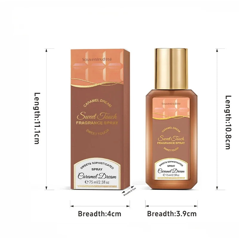 Aroma De caramelo fragancia para mujer Spray duradero caramelo Natural Chocolate y crema panqueque Gourmet Eau De Toilette Perfume Unisex