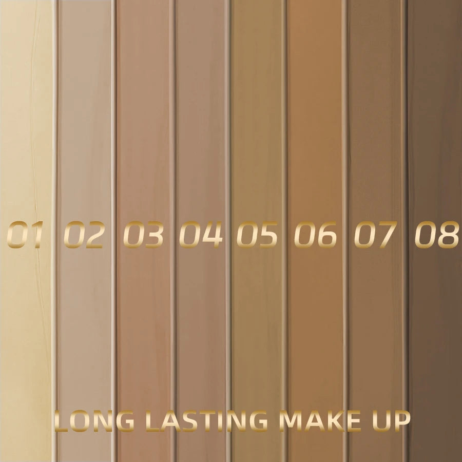 Crema de Base facial de 8 colores, Control de aceite, crema BB Natural resistente al agua, corrector duradero, líquido, cobertura completa, Base mate, maquillaje