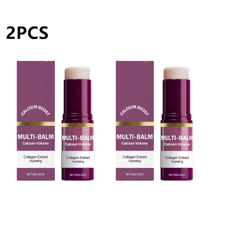 Bálsamo múltiple de calcio antienvejecimiento, volumen reafirmante hidratante, reparación de sequedad calmante, ilumina el tono de la piel, crema hidratante profunda en barra