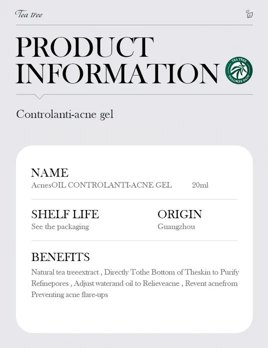 SADOER árbol de té crema eliminadora de acné cuidado de la piel Facial Control de aceite cremas de Gel Facial hidratante crema Facial cuidado de la piel