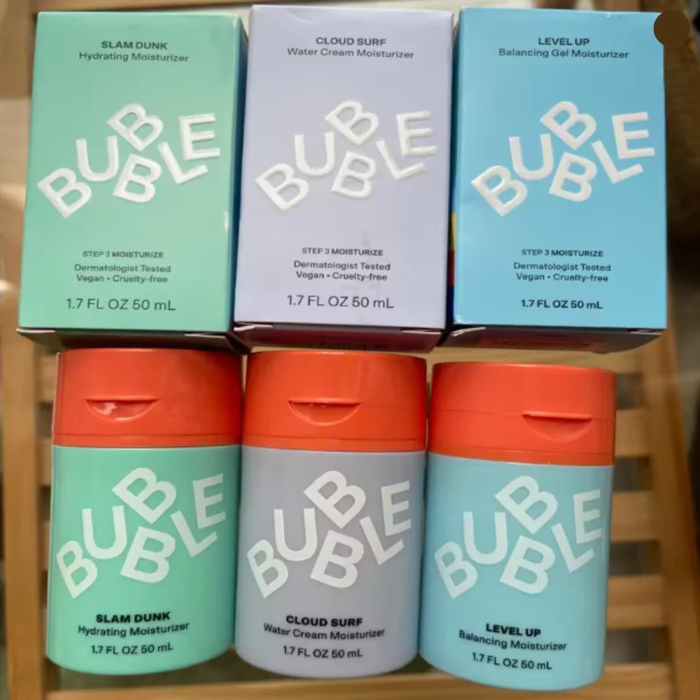 Crema facial hidratante de burbujas, gel hidratante con niacinamida para mejorar la textura de la piel y el brillo, crema para ojos, cuidado diario de la piel