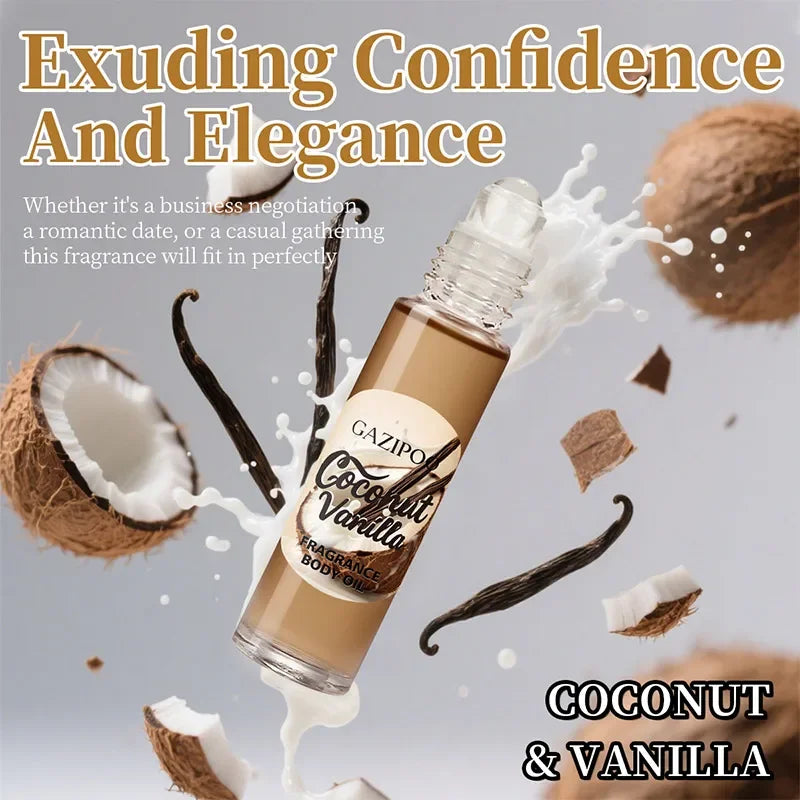 Perfume De aceite esencial Roll-on Gourmet, vainilla, coco, palomitas De maíz, leche, galletas, crema, melocotón, avena, almendra, agua fresca De Toilette, 10ml