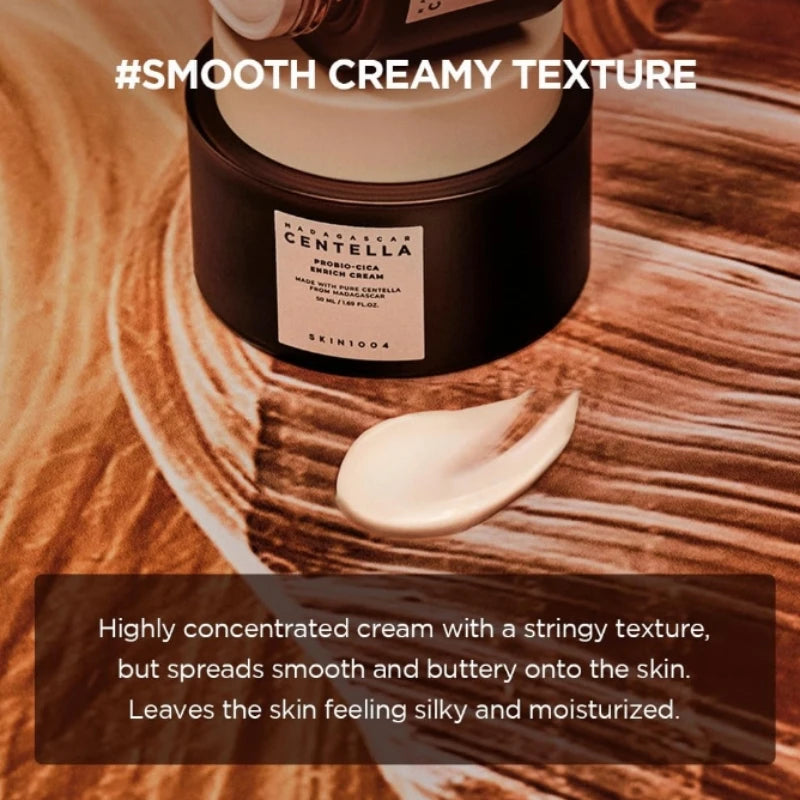 Cuidado de la piel coreano Centella Asiatica Probio-Cica crema enriquecida crema hidratante Facial antiarrugas crema para reducir las líneas finas