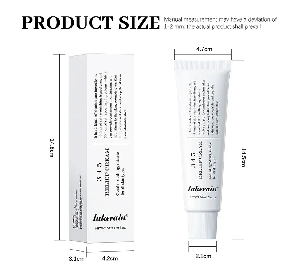 345 Crema para aliviar las imperfecciones hidratantes Nutre la piel y proporcionar el cuidado calmante Resultado en una solución para el cuidado de la piel bien redondeada