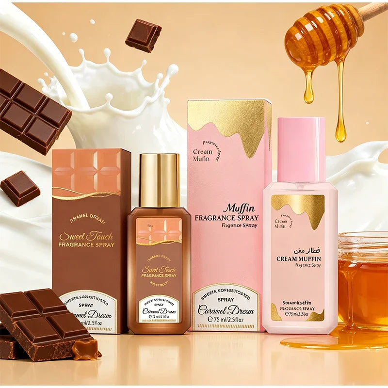 Aroma De caramelo fragancia para mujer Spray duradero caramelo Natural Chocolate y crema panqueque Gourmet Eau De Toilette Perfume Unisex