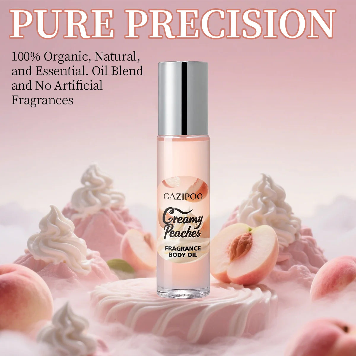 Fragancia cremosa de melocotón de 10 ml para mujer, fresca y delicada, muy recomendada como regalo.