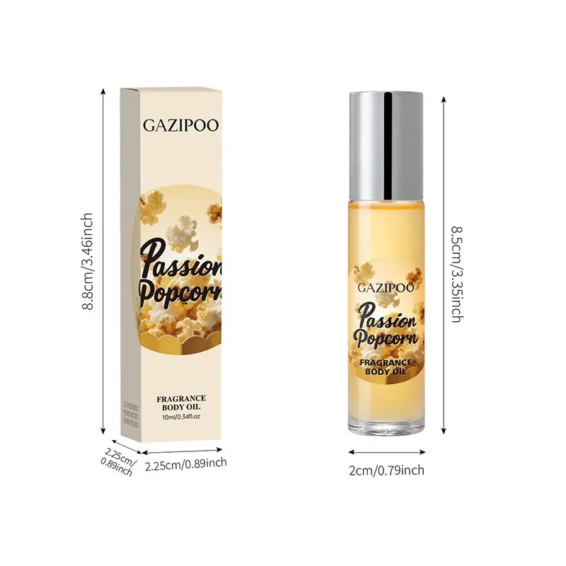 Perfume De aceite esencial Roll-on Gourmet, vainilla, coco, palomitas De maíz, leche, galletas, crema, melocotón, avena, almendra, agua fresca De Toilette, 10ml