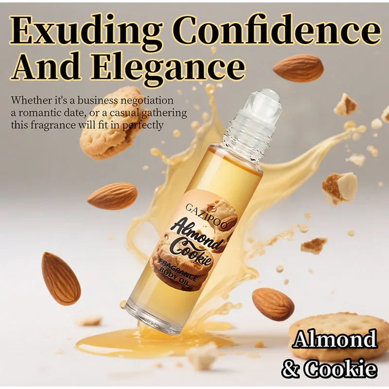Perfume De aceite esencial Roll-on Gourmet, vainilla, coco, palomitas De maíz, leche, galletas, crema, melocotón, avena, almendra, agua fresca De Toilette, 10ml