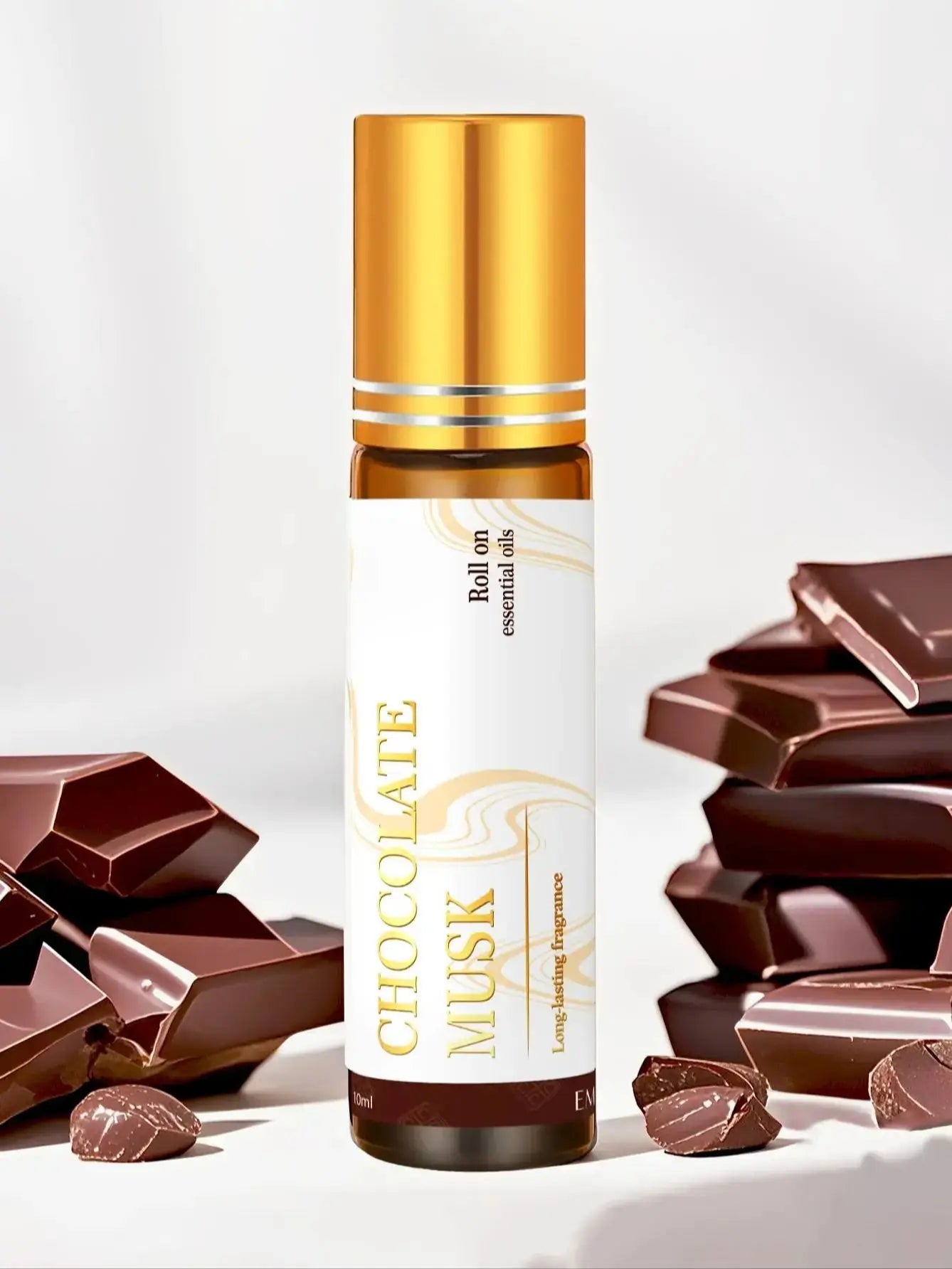 10ml rodillo de almizcle de Chocolate aceites esenciales perfume de mujer aceites de masaje para el cuerpo cuidado de la piel regalos de vacaciones cuidado de las uñas hidratante