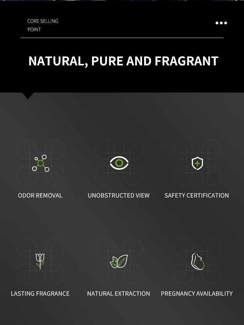 Perfume Perfume para coche, una fragancia para automóvil utilizada para accesorios de interior de automóvil, un ambientador para automóvil a largo plazo, mantiene encantadora y fresca