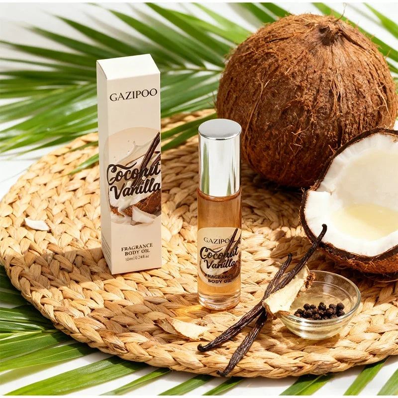 Perfume De aceite esencial Roll-on Gourmet, vainilla, coco, palomitas De maíz, leche, galletas, crema, melocotón, avena, almendra, agua fresca De Toilette, 10ml