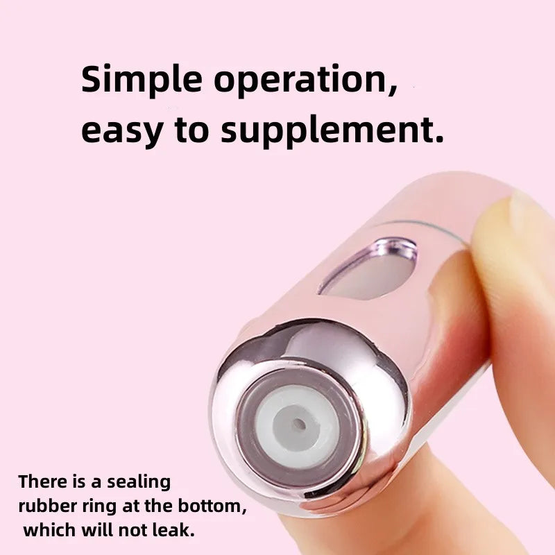 Botella pulverizadora de perfume de viaje portátil de 5 ml con herramientas para el cuidado de la piel, cómoda y fácil de transportar, ideal para uso y retocaciones en movimiento