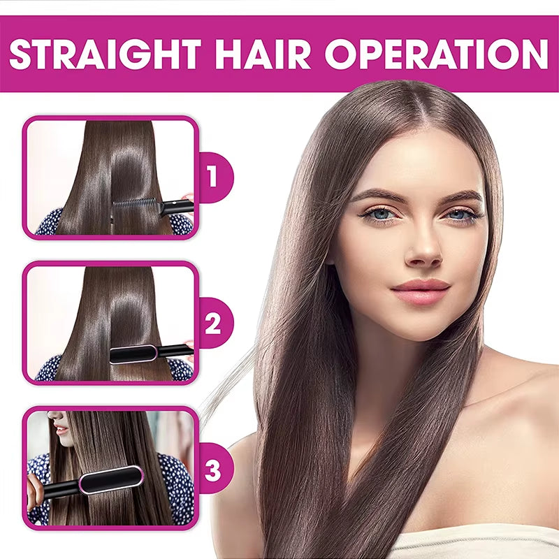 Hair Straightener Professional Ptc Quick Heated Electric Hot Comb Hair Comb Personal Care Multifunctional Hairstyle Brush